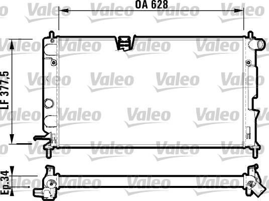 Valeo 732350 - Радиатор, охлаждане на двигателя vvparts.bg