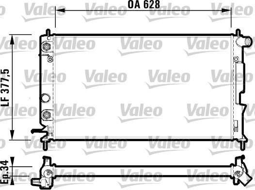 Valeo 732360 - Радиатор, охлаждане на двигателя vvparts.bg