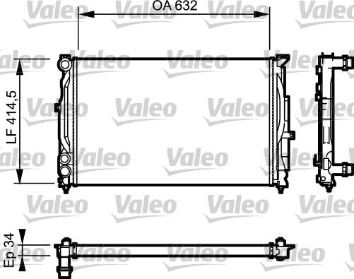 Valeo 732361 - Радиатор, охлаждане на двигателя vvparts.bg