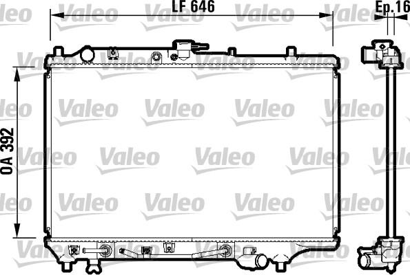 Valeo 732362 - Радиатор, охлаждане на двигателя vvparts.bg