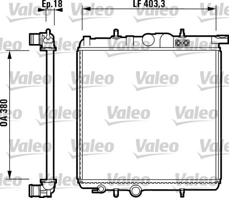 Valeo 732305 - Радиатор, охлаждане на двигателя vvparts.bg