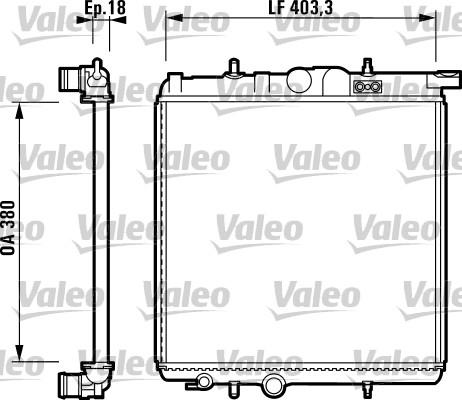 Valeo 732885 - Радиатор, охлаждане на двигателя vvparts.bg