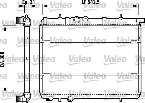 Valeo 732308 - Радиатор, охлаждане на двигателя vvparts.bg