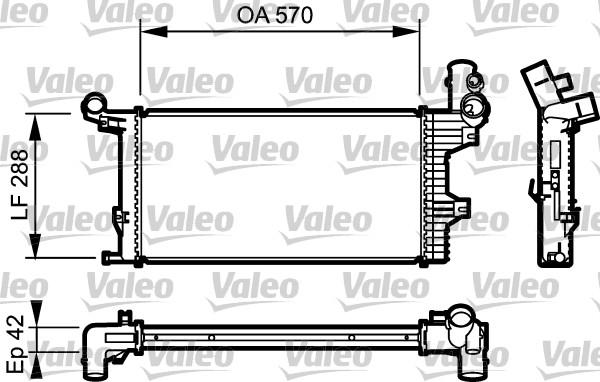 Valeo 732303 - Радиатор, охлаждане на двигателя vvparts.bg