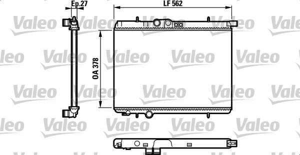 Valeo 732307 - Радиатор, охлаждане на двигателя vvparts.bg