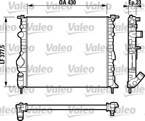 Valeo 732389 - Радиатор, охлаждане на двигателя vvparts.bg