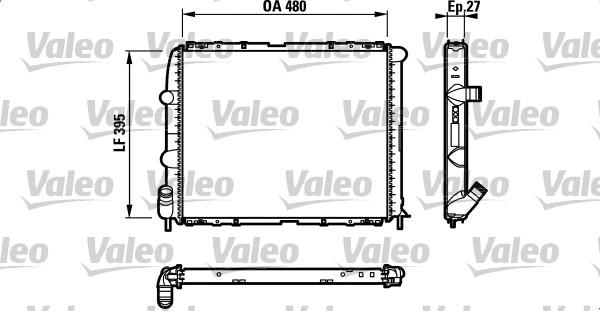 Valeo 732388 - Радиатор, охлаждане на двигателя vvparts.bg