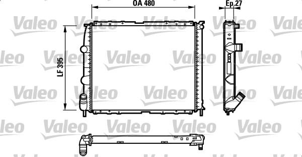 Valeo 732387 - Радиатор, охлаждане на двигателя vvparts.bg