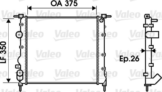 Valeo 732338 - Радиатор, охлаждане на двигателя vvparts.bg