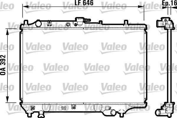 Valeo 732325 - Радиатор, охлаждане на двигателя vvparts.bg