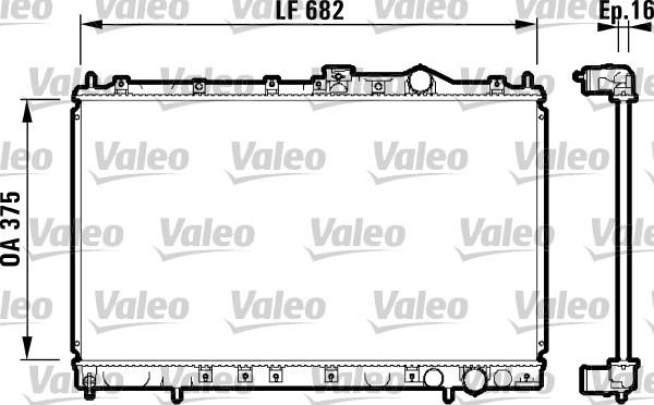 Valeo 732327 - Радиатор, охлаждане на двигателя vvparts.bg