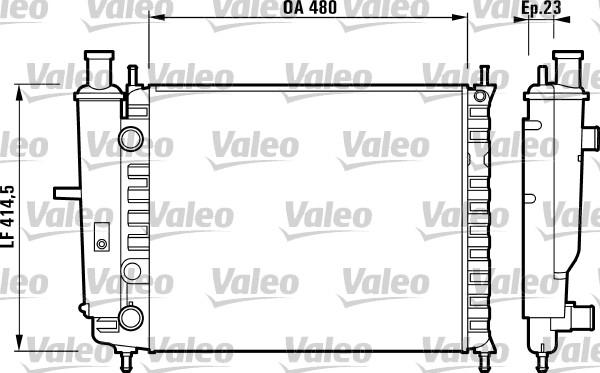 Valeo 732218 - Радиатор, охлаждане на двигателя vvparts.bg