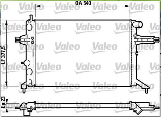 Valeo 732795 - Радиатор, охлаждане на двигателя vvparts.bg