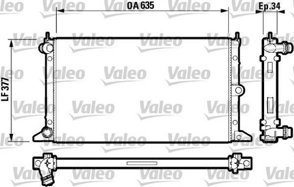 Valeo 732790 - Радиатор, охлаждане на двигателя vvparts.bg