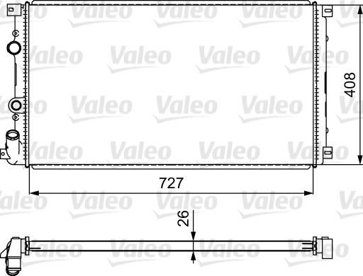 Valeo 732798 - Радиатор, охлаждане на двигателя vvparts.bg