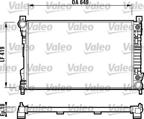 Valeo 732740 - Радиатор, охлаждане на двигателя vvparts.bg