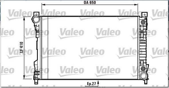 Valeo 732741 - Радиатор, охлаждане на двигателя vvparts.bg