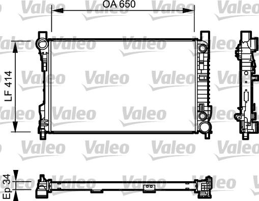 Valeo 732743 - Радиатор, охлаждане на двигателя vvparts.bg