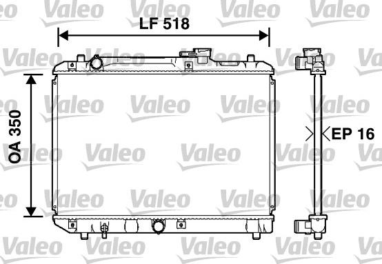 Valeo 732750 - Радиатор, охлаждане на двигателя vvparts.bg