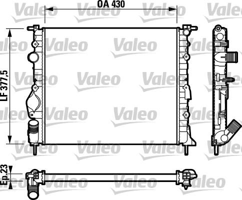 Valeo 732765 - Радиатор, охлаждане на двигателя vvparts.bg