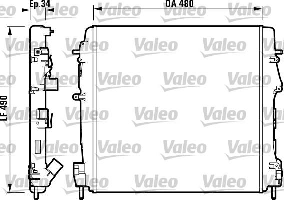 Valeo 732717 - Радиатор, охлаждане на двигателя vvparts.bg