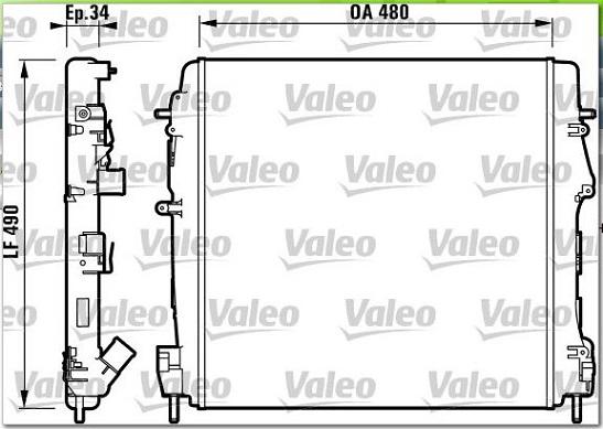 Valeo 732717 - Радиатор, охлаждане на двигателя vvparts.bg