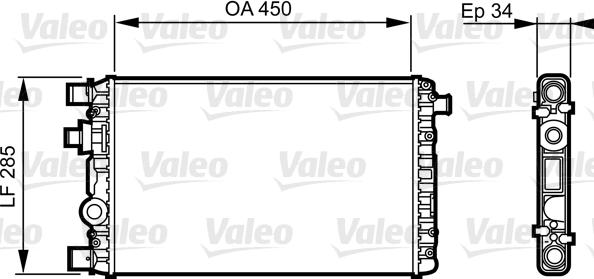 Valeo 732789 - Радиатор, охлаждане на двигателя vvparts.bg