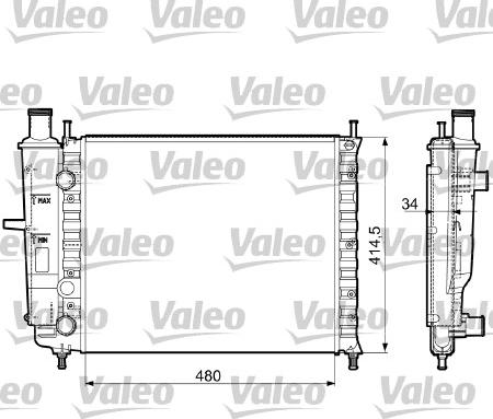 Valeo 732788 - Радиатор, охлаждане на двигателя vvparts.bg