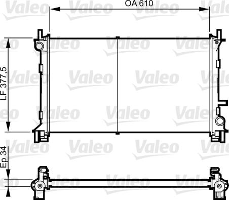 Valeo 732735 - Радиатор, охлаждане на двигателя vvparts.bg