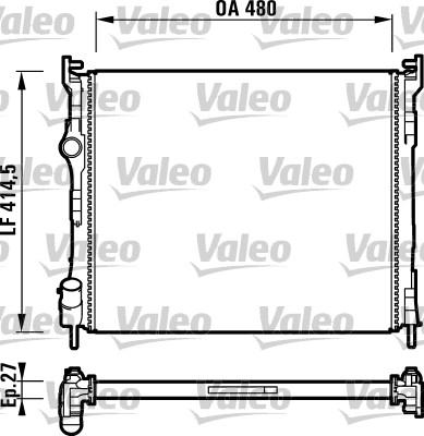 Valeo 732737 - Радиатор, охлаждане на двигателя vvparts.bg