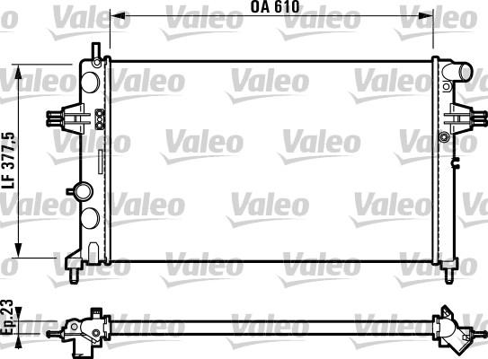 Valeo 732729 - Радиатор, охлаждане на двигателя vvparts.bg