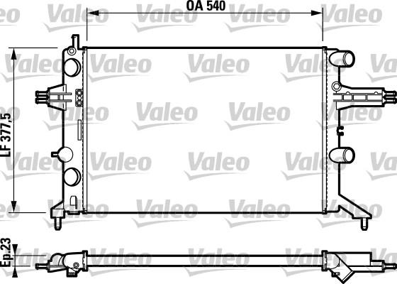 Valeo 732723 - Радиатор, охлаждане на двигателя vvparts.bg