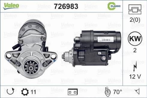 Valeo 726983 - Стартер vvparts.bg