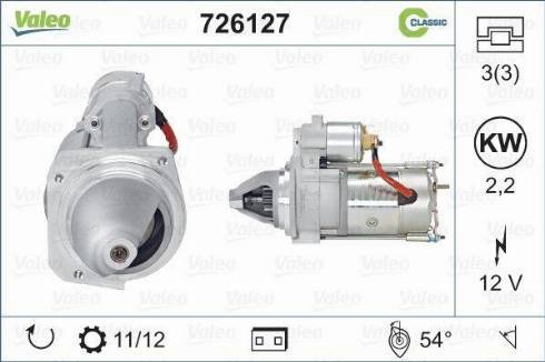 Valeo 726127 - Стартер vvparts.bg