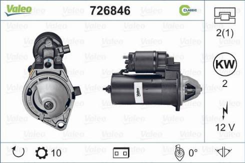 Valeo 726846 - Стартер vvparts.bg