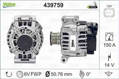 Valeo FG15T044 - Генератор vvparts.bg