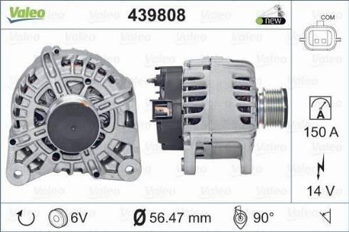 Valeo FG15T056 - Генератор vvparts.bg