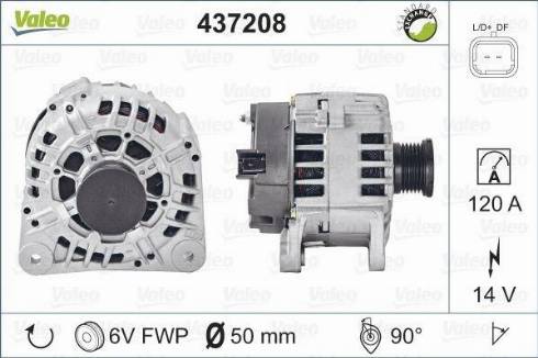 Valeo SG12B123 - Генератор vvparts.bg