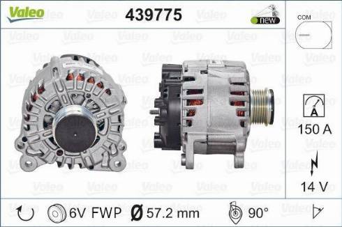 Valeo TG15C190 - Генератор vvparts.bg