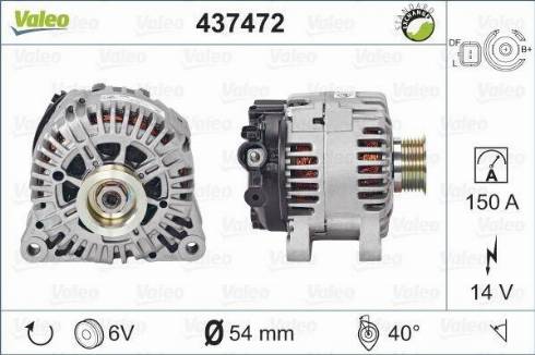 Valeo TG15C156 - Генератор vvparts.bg