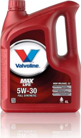 Valvoline MAXLIFE 5W30 C3 4L - Двигателно масло vvparts.bg