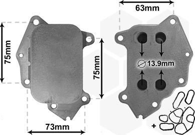 Van Wezel 40003396 - Маслен радиатор, двигателно масло vvparts.bg