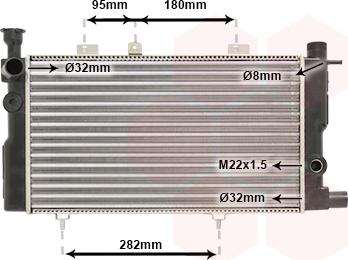 Van Wezel 40002095 - Радиатор, охлаждане на двигателя vvparts.bg