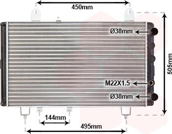 Van Wezel 40002081 - Радиатор, охлаждане на двигателя vvparts.bg