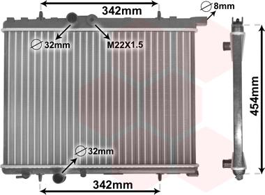 Van Wezel 40002190 - Радиатор, охлаждане на двигателя vvparts.bg