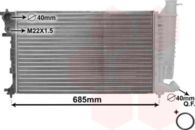 Van Wezel 40002141 - Радиатор, охлаждане на двигателя vvparts.bg