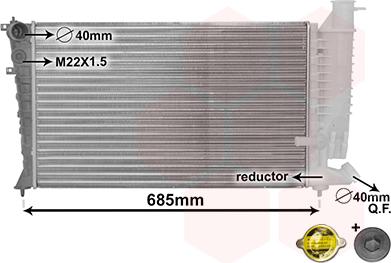 Van Wezel 40002142 - Радиатор, охлаждане на двигателя vvparts.bg