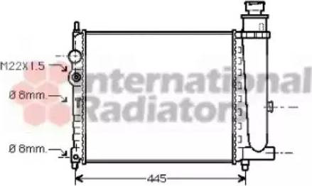 Van Wezel 40002116 - Радиатор, охлаждане на двигателя vvparts.bg