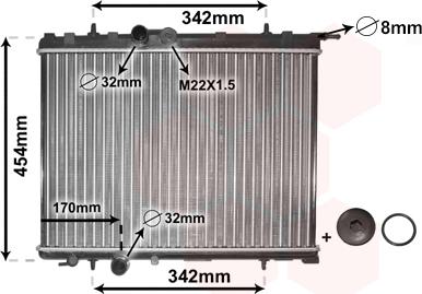 Van Wezel 40002189 - Радиатор, охлаждане на двигателя vvparts.bg