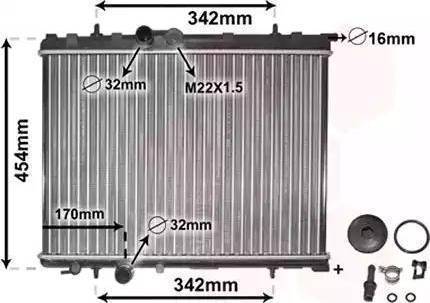 Ava Quality Cooling PE2189 - Радиатор, охлаждане на двигателя vvparts.bg